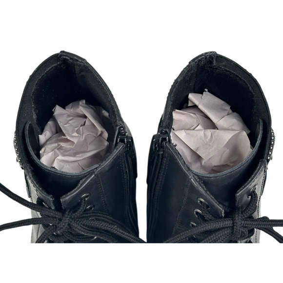 David Tate College Womens Black Leather Oxford Boots Size 8.5WW Extra Wide $220 - Picture 9 of 12